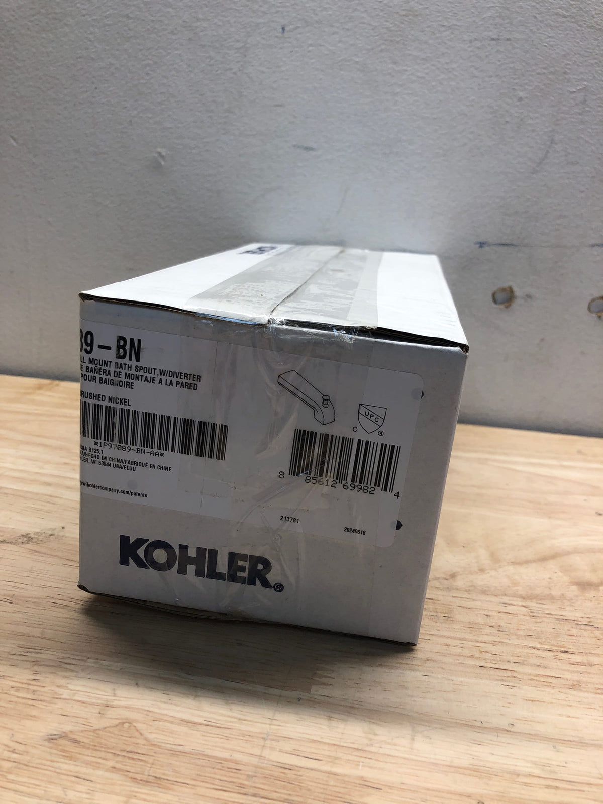 Kohler 97089-BN Pitch Wall-mount diverter bath spout