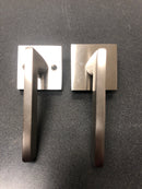 Emtek 5110HLOUS15LH Helios Left Handed Passage Door Lever Set with Square Rose - Satin Nickel
