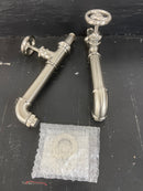 Signature KF-WB10-BN Wall Mount Kitchen Bib Tap Pair Brushed Nickel Z12 I17