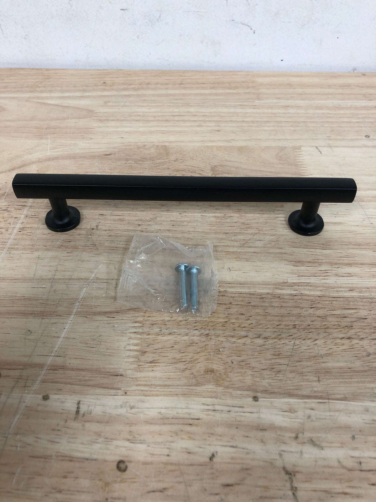 Emtek 86266US19 Trinity 6 Inch Center to Center Handle Cabinet Pull from the Contemporary Collection - Flat Black