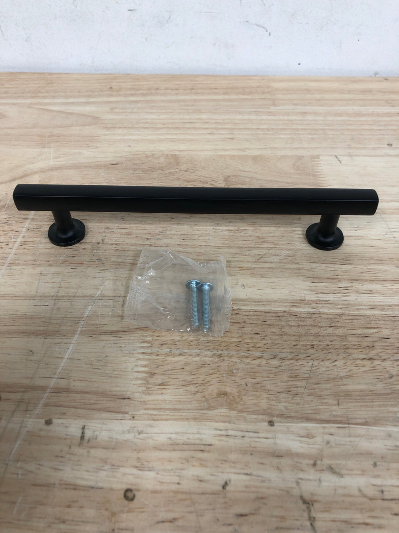 Emtek 86266US19 Trinity 6 Inch Center to Center Handle Cabinet Pull from the Contemporary Collection - Flat Black