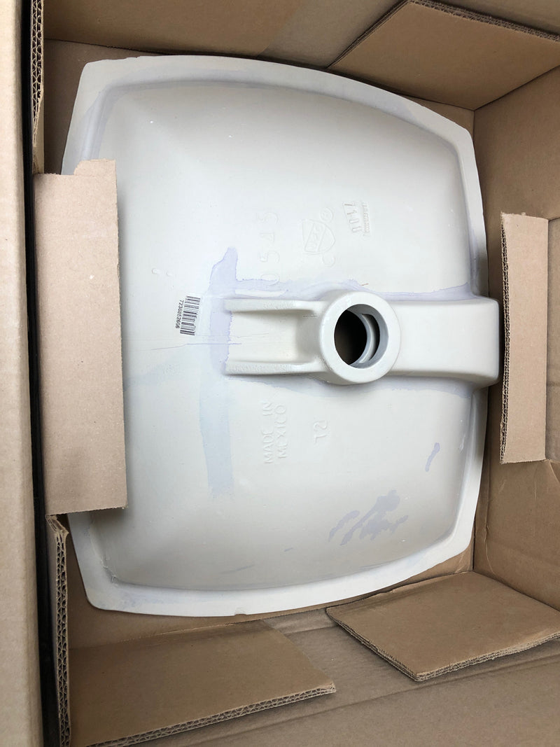 American Standard 0545000.020 Edgemere 18-1/2" Undermount Vitreous China Bathroom Sink with Overflow - White