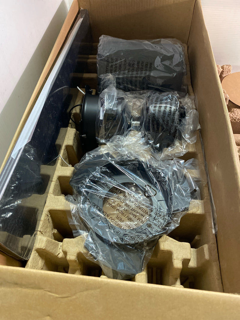 Monte Carlo Fans 3RZHR52MBK Rozzen - 3 Blade Ceiling Fan-9.3 Inches Tall and 52 Inches Wide, Finish Color: Midnight Black