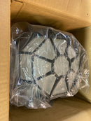 Volume lighting V8857-5 1-Light Black Outdoor Flush Mount Light with Frosted Glass Shade