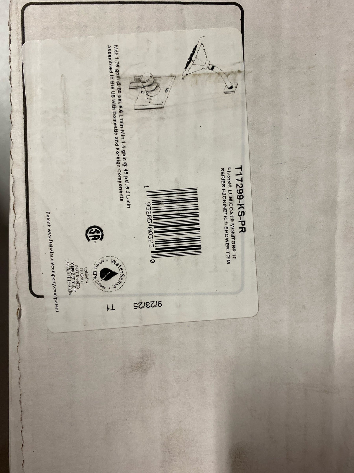 Delta Faucet T17299-KS-PR Pivotal Tub/Shower, Lumicoat Black Stainless