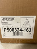 Progress lighting P500324-163 Hinton 1-Light Vintage Brass Seeded Glass Industrial Pendant Light