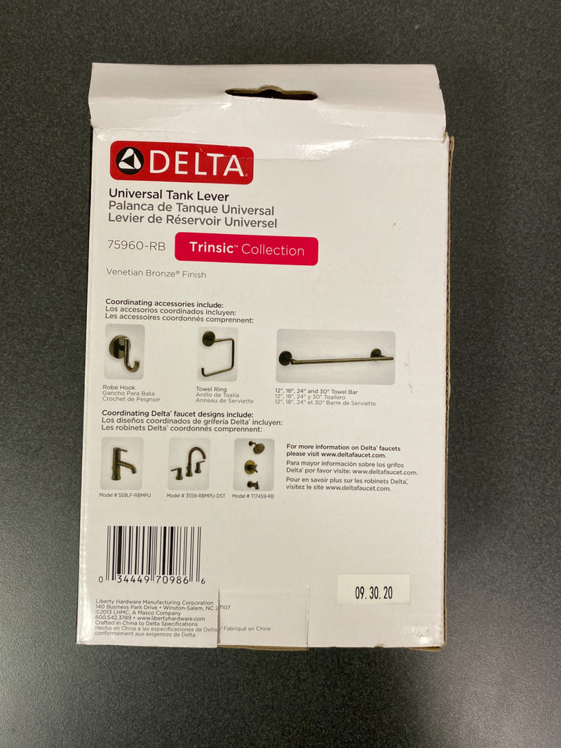 Delta Trinsic Universal Toilet Handle in Venetian Bronze