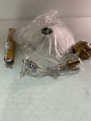 Lnc LYEQRFE3601G9C Modern Coastal Pendant Light 1-Light Matte White Island Hanging Ceiling Light with Geometric Bell Shade and Brass Accent