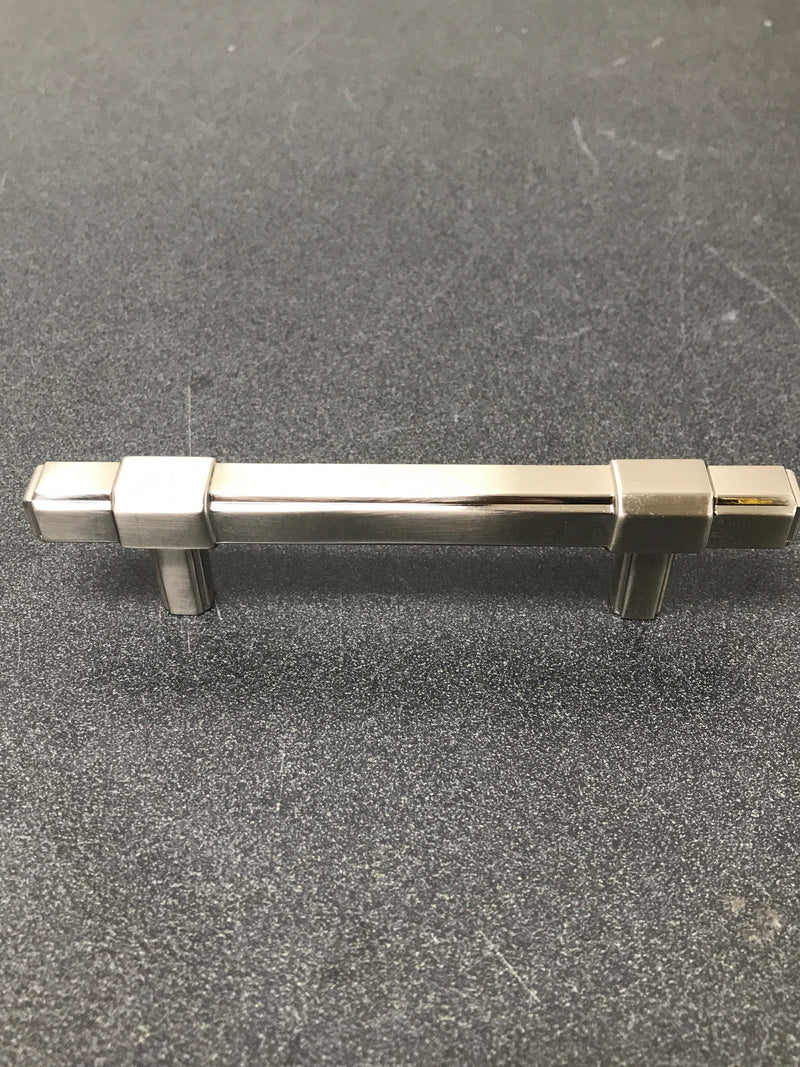 Belwith Keeler B076899-SN Monroe 3-3/4" Center to Center Square Cabinet Bar Handle / Drawer Pull - Satin Nickel