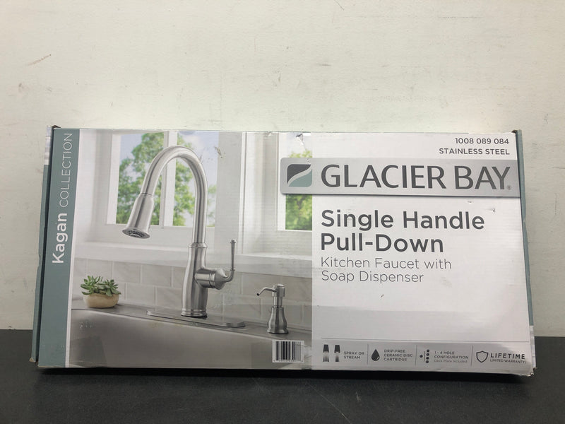 Glacier bay 21-K153KSS-GB Pull Down Kitchen Faucet, Stainless Steel, Kagan