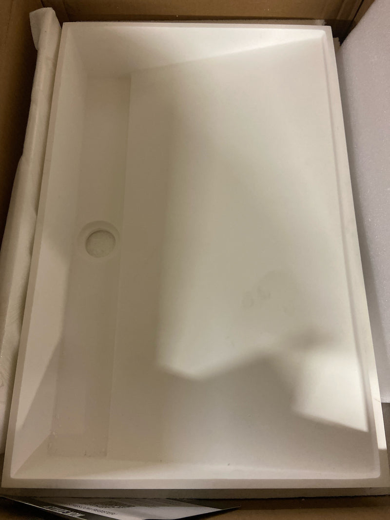 VIGO Starr 23"L x 15"W x 5"H Over the Counter Matte Stone Rectangular Vessel Bathroom Sink in White -VG04028