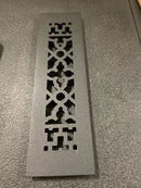 Reggio Registers 412-NH Scroll 2-1/4" x 10" Cast Iron Floor Grille without Mounting Holes - Cast Iron
