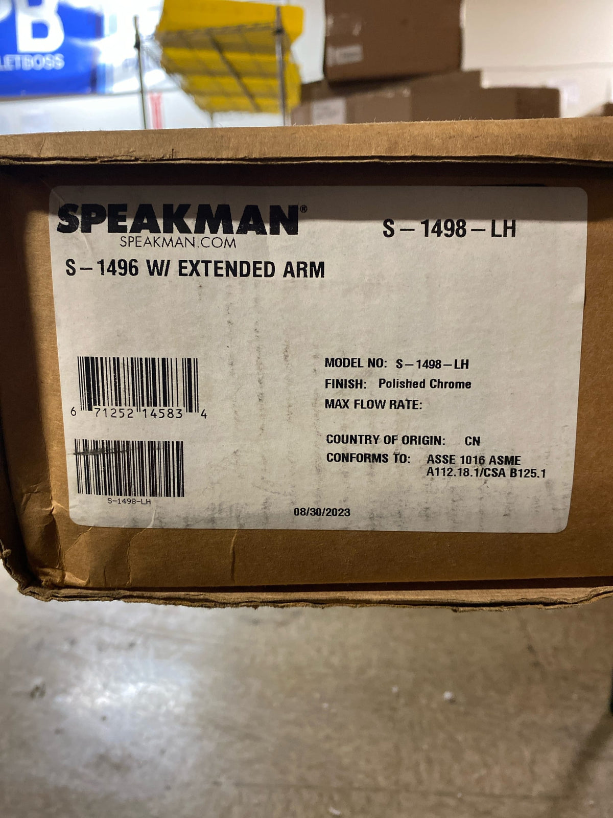 Speakman S-1498-LH Sentinel Mark II Pressure Balanced Shower System with Lever Handle - Polished Chrome