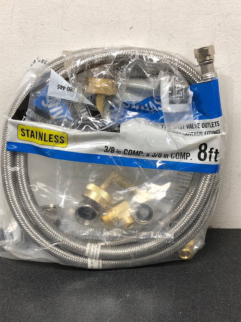 Everbilt 7223-96-38-6E-EB 3/8 in. COMP x 3/8 in. COMP x 96 in. Universal Stainless Steel Dishwasher Connector