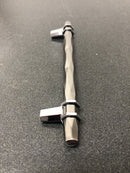 Amerock BP36650BCR26 London 6-5/16 Inch Center to Center Bar Cabinet Pull - Black Chrome / Polished Chrome