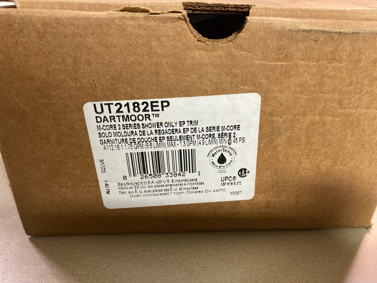 Moen UT2182EP Dartmoor M-CORE 2-Series 1-Handle Shower Trim Kit, Valve Required, Chrome
