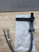 Signature hardware 447847 Hibiscus Single Handle Bathroom Faucet with Drain Kit Included in Matte Black