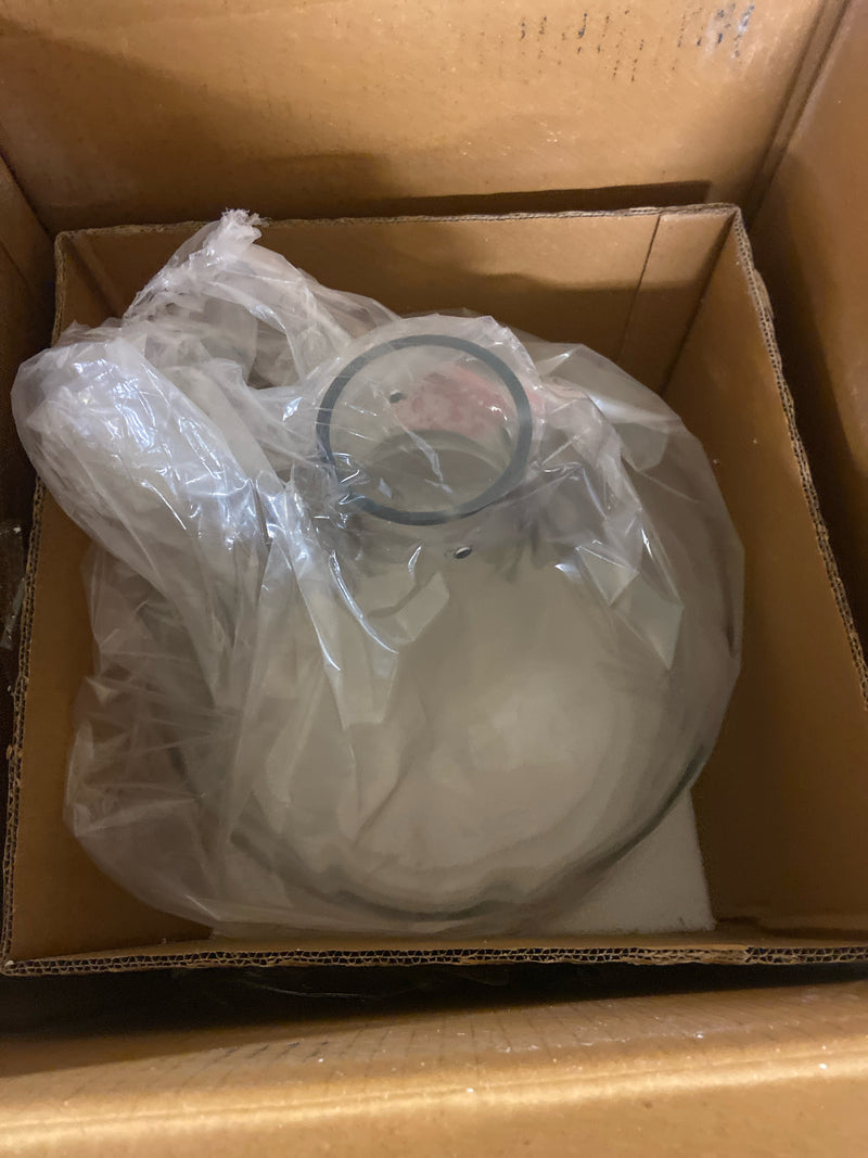 HomePlace Lighting 325712MB Crawford Urban/Industrial Clear Seeded Glass Jar Pendant Light, 1-Light 100 Watt, 15" H x 12" W, Matte Black