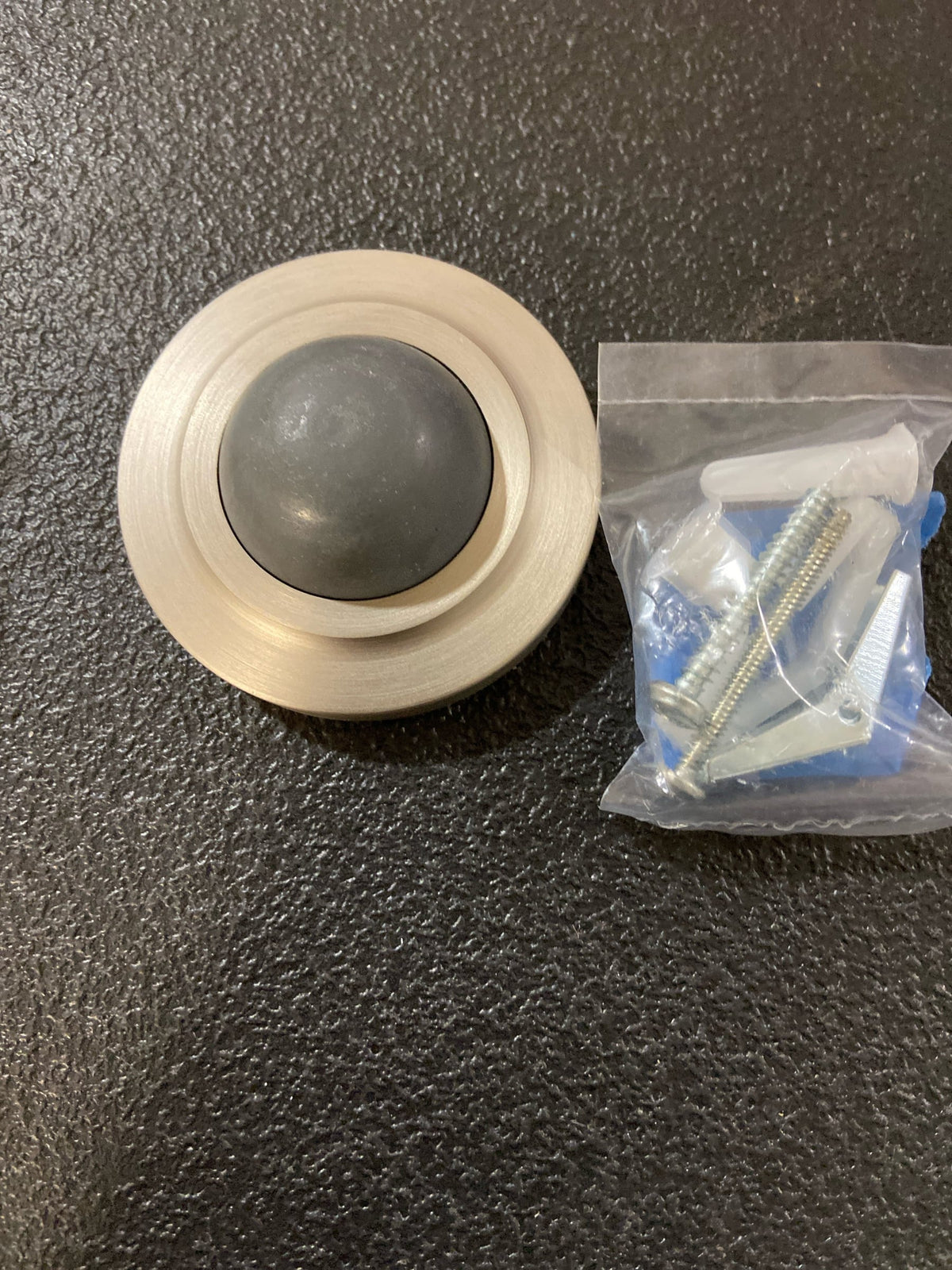 Deltana Convex Flush Bumper 2-3/8" Diameter Satin Nickel
