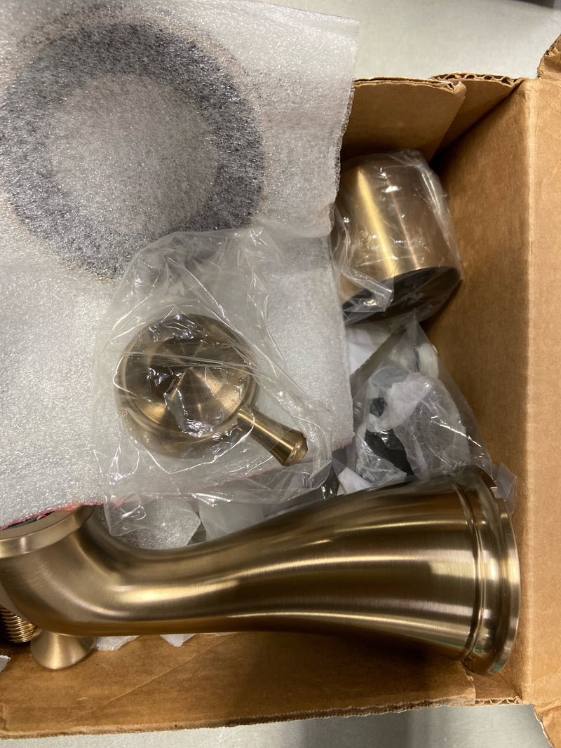 Delta T17497-CZ Cassidy Gold 1-Handle H2Okinetic Tub and Shower Faucet Trim Kit Only in Champagne Bronze (Valve Not Included)