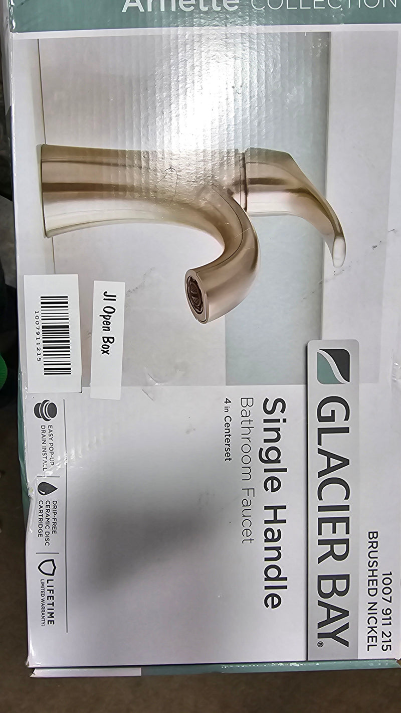 Glacier bay HD67095W-6404 Arnette Single Handle Single Hole Bathroom Faucet in Brushed Nickel