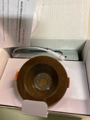 Maxxima MRL-S20803BR 2 in. Slim Round Recessed Anti-Glare LED Downlight, Bronze Trim, Canless IC Rated, 550 Lumens, 5 CCT 2700K-5000K