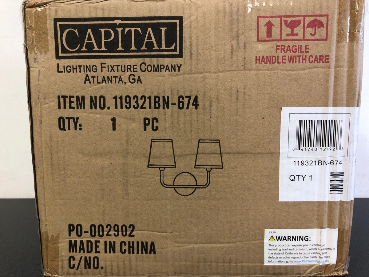 Capital Lighting Dawson 2 Light 16" Wide Bathroom Vanity Light - Brushed Nickel