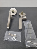 Baldwin FDSQUCRR150 Square Non-Turning Two-Sided Through-Door Dummy Door Lever Set from the Reserve Collection - Satin Nickel