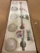 Unbranded 1100-5V-BN Neoma 38.25 in. 5-Light Brushed Nickel Vanity Light with Opal Etched Glass Shade with No Bulbs Included