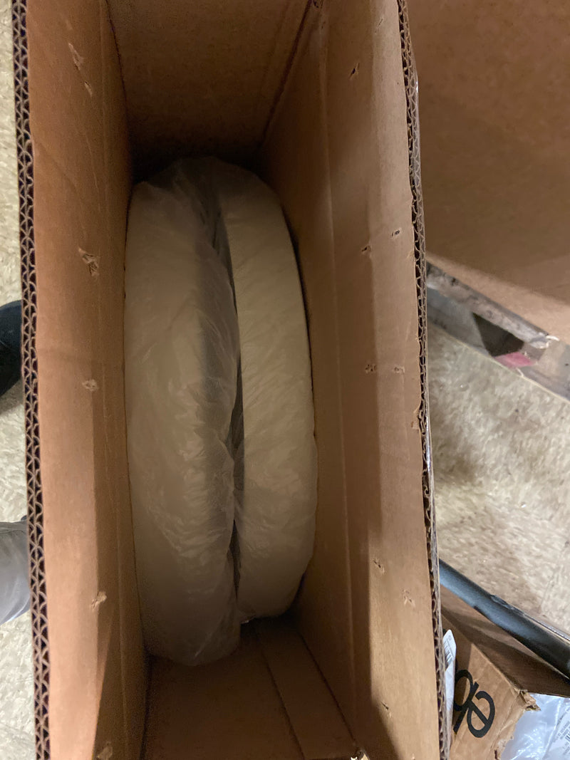 Rev-A-Shelf LD-2942-18-15-1 Lazy Daisy Polymer Double 2 Tier 18" Pie Shaped Door Mount Lazy Susan with 26-31" Adjustable Pole for Corner Wall Cabinets - 50 lb Weight Capacity - Almond