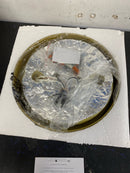 Globe electric 60754 Aurora 2-Light Flush Mount Ceiling Light, Soft Gold, Inner Frosted Shade