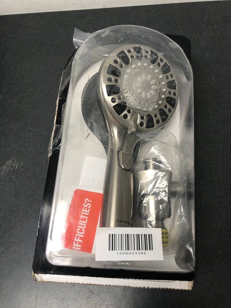 Glacier bay 8571202HC Push Release 6-Spray Wall Mount Handheld Shower Head 1.8 GPM in Brushed Nickel