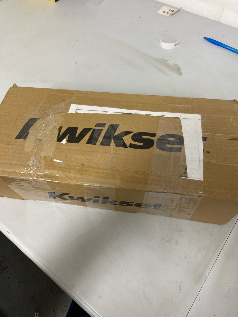 Kwikset 818SCELIP-514S.STRKP San Clemente Single Cylinder Keyed Entry Handleset with SmartKey, Exterior Only - Matte Black