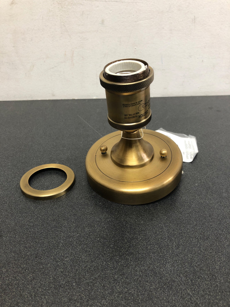 Innovations Lighting 516-1C-BB Bare Bulb 5" Wide Semi-Flush Ceiling Fixture - Brushed Brass