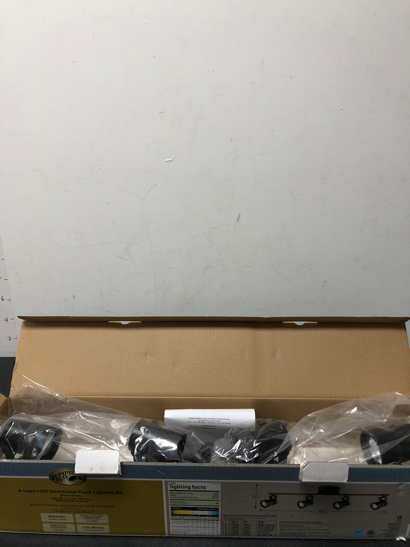 Hampton bay 17203S4-BZ Mountainbrook 2 ft. 4-Light Bronze Integrated LED Fixed Track Lighting Kit with Metal Shade