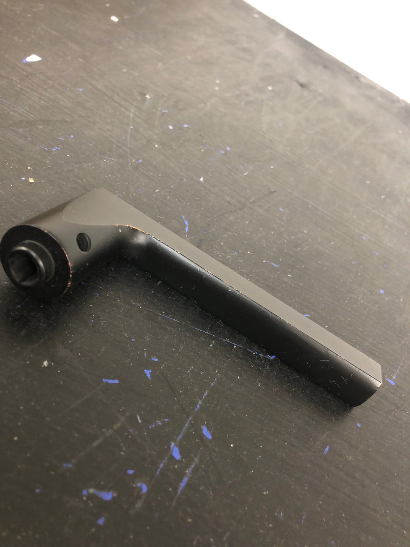 Baldwin 5162190RDM 5162 Right Handed Non-Turning One-Sided Dummy Door Lever with R017 Rose from the Estate Collection - Satin Black