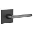 Emtek 5210HLOUS19LH Helios Left Handed Privacy Door Lever Set with Square Rose - Flat Black