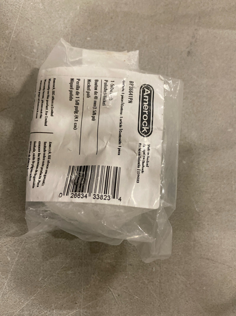 Amerock St. Vincent 1-5/8 inch (41mm) Length Polished Nickel Cabinet Knob, BP36641PN