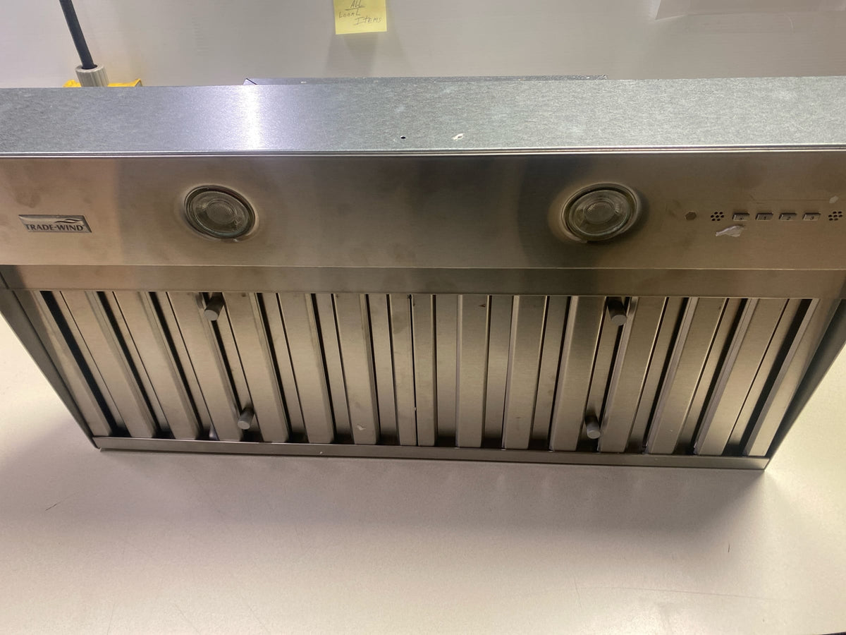 Trade-Wind VSL430615RC VSL400 Series 600 CFM 30 Inch Wide Range Hood Insert with 3 Fan Speeds and Remote Control - Stainless Steel