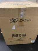 Z-Lite 7506F13-MB Calhoun 7" Wide Semi-Flush Globe Ceiling Fixture - Matte Black