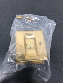 Deltana SDL25U3 2-3/4" x 2-1/2" Solid Brass Sliding Pocket Door Privacy Lock - Polished Brass