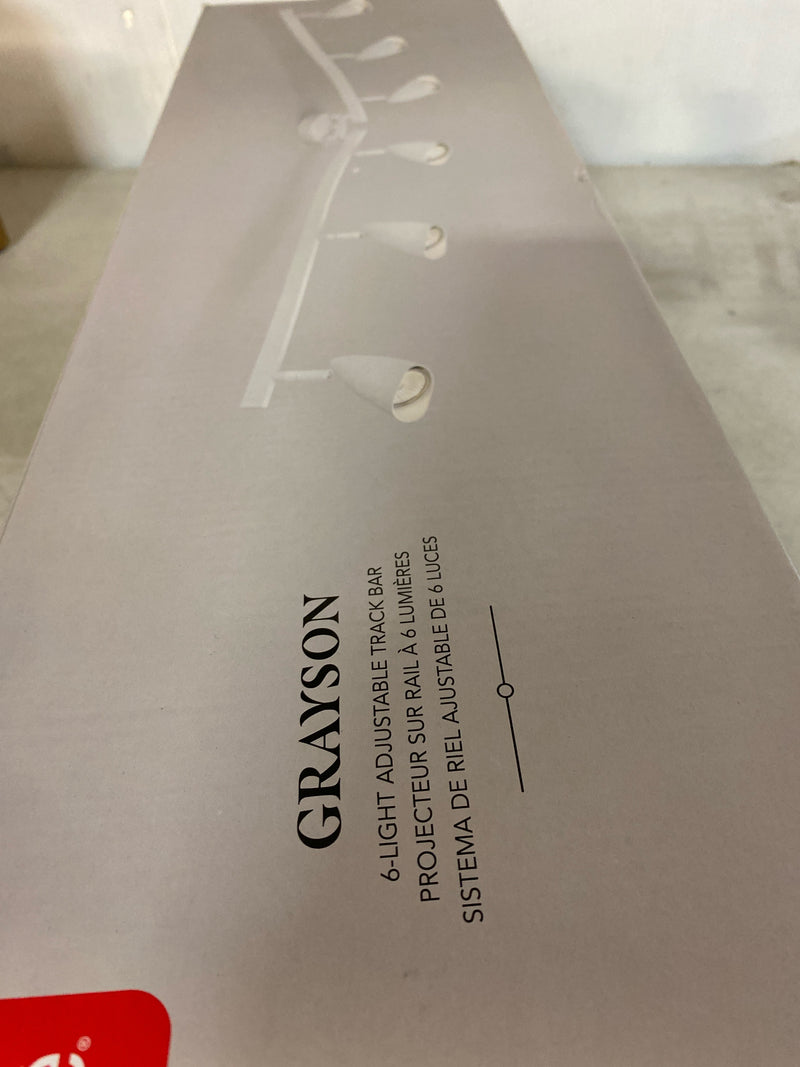 GLOBE Electric 59353 Grayson 6-Light Adjustable S-Shape Track Lighting, White Color, Matte Finish, 8.66", Bulbs Not Included