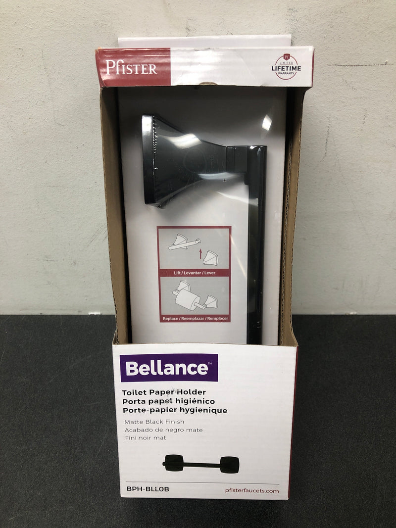 Pfister BPH-BLL0B Bellance Wall-Mount Toilet Paper Holder in Matte Black