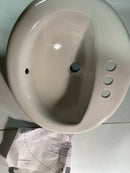 PROFLO PF20174WH Rockaway 20-1/2" Oval Vitreous China Drop In Bathroom Sink with Overflow and 3 Faucet Holes at 4" Centers - White