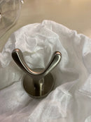 Alno A8384-SN Contemporary I 2" Wide Solid Brass Bathroom Kitchen Double Robe Towel Hook - Satin Nickel