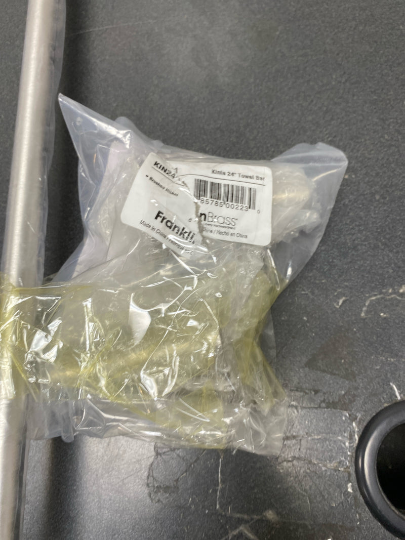 Franklin Brass Kinla (1-Pack) 24" Towel Rack for Bathroom, Satin Nickel Towel Bar for Bathroom Wall Towel Holder Rod Wall Mounted Bathroom Accessories KIN24-SN1