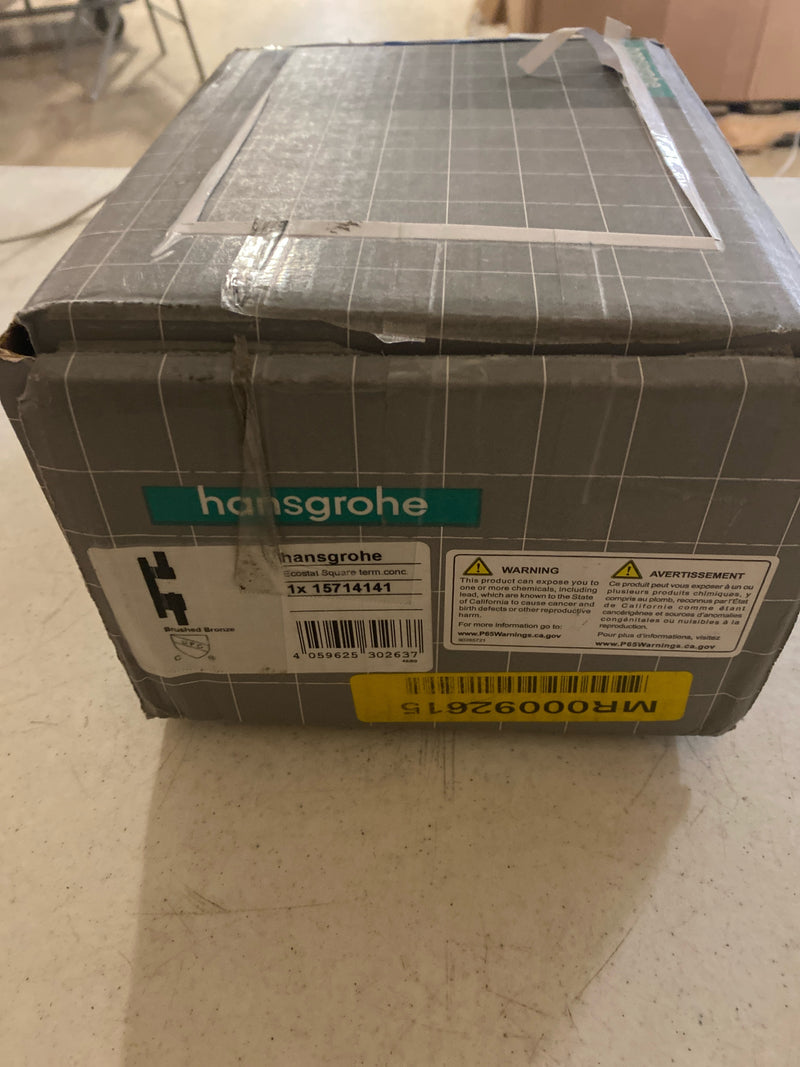 Hansgrohe 15714141 Ecostat Square Thermostatic Valve Trim Only with Integrated Volume Control Diverter for 2 Distinct Functions- Less Rough In - Brushed Bronze