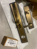 Signature Hardware 479101 Aurick Right Handed Solid Brass Keyed Entry Door Lever Set with 2-3/8" Backset - Antique Brass