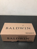 Baldwin FDSQUCSR150 Square Non-Turning Two-Sided Through-Door Dummy Door Lever Set with Square Rosette from the Reserve Collection - Satin Nickel