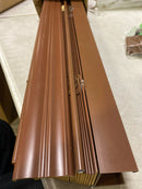 Stylewell QJBK224480 Textured Dark Oak Cordless Room Darkening Faux Wood Blinds with 2 in. Slats - 23 in. W x 48 in. L